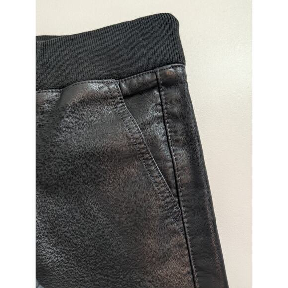 Mother Denim The Champ In It To Win It Faux Leather Jogger Pants Black Sz 28 - Picture 6 of 16